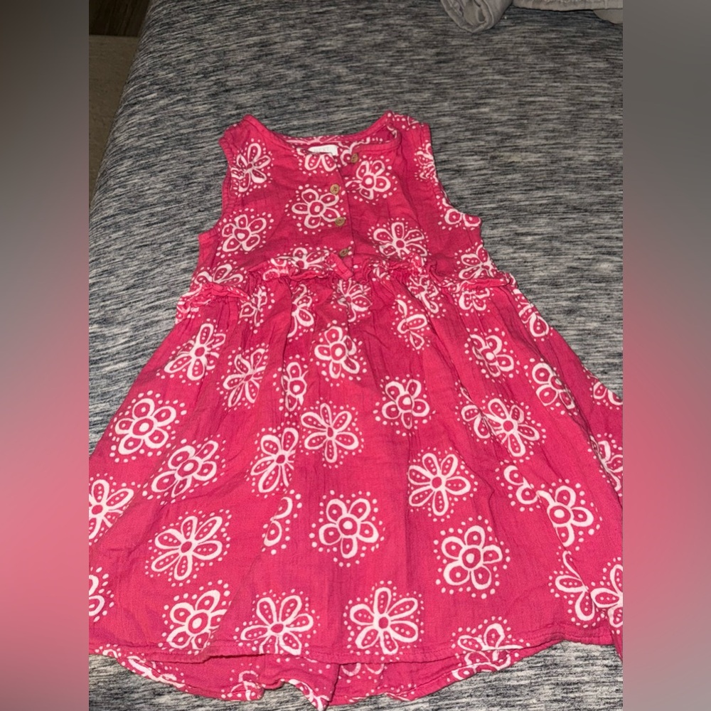 next Pink Floral Casual Kids Dress